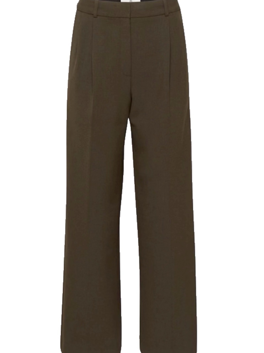Babaton Wide Leg Pleated Pants in Heathered Dark Brown